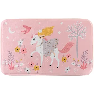douceur d`interieur Wooden Fairy Kinderteppich 45 x 75 cm Pink/Rosa/Mehrfarbig