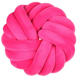 VanderHOME Dekoratives Dekokissen Knotenkissen Atmungsaktiv und Super Elastisch Geknotetes Kissen Nordische Kleines Deko-Kissen für Schlafzimmer Sofa Auto Kinderzimmer 40x40x12 cm (Rose Rot, 1 Stück)