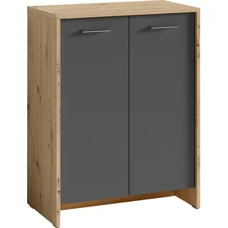 byLIVING Ben 63 x 83 x 35 cm braun (artisan eiche) / braun matt