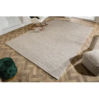 riess-ambiente Teppich WOOL XXL 350x240cm silbergrau, rechteckig, Höhe: 10 mm, Wohnzimmer · Wolle · Mischgewebe · XXL · Landhausstil grau|silberfarben