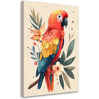Leinwandbild Papagei Tiere Safari Afrika 40x60