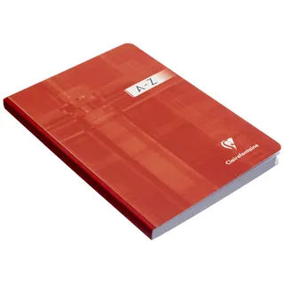 Clairefontaine Calligraphe 9548C - Adressbuch / Registerbuch A-Z, DIN A5 14,8x21cm, verstärkte Taben, liniert, 96 Blatt, farbig sortiert, 1 Stück