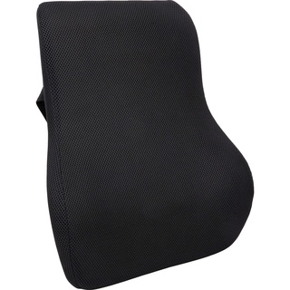 Vivamore Ergonomisches Rückenkissen - Rückenstütze für den unteren Rücken - Lendenkissen - Memory Foam - für Verschiedene Stühle - 46 x 38 x 12CM - Schwarz