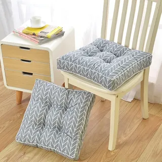 PALVIT 2 Stück Sitzpolster für Esszimmerstühle, Sofa, Sessel, 45 x 45 cm, 2 Stück, weich, getuftet, Stuhlkissen für den Innenbereich, Küche, Wohnzimmer, bequeme Outdoor-Sitzkissen