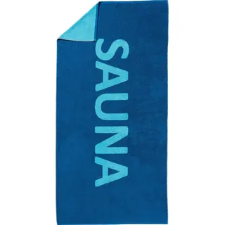 Erwin Müller Saunatuch, Liegetuch, Badetuch XXL 100% Baumwolle Größe blau-türkis Größe 90x180 cm - schnell trocknend, saugstark, mit beidseitigen Schlaufen