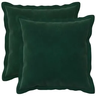 vidaXL Kissen Houten 2 Stk. 40 x 40 cm Dunkelgrün