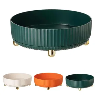 360° Drehbarer Gewürzregal-organisator, Makeup-organisator, Gewürzregal Im Schrank, Multifunktionaler Rotierender Teller-organisator, Für Kühlschrank, Schrank, Kommode (Green)