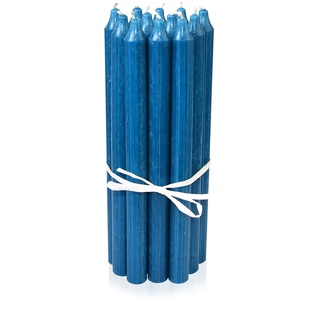 LUMELY dänische Premium Stabkerzen Blau Petrol, 12er Pack, Höhe 29cm, Ø 2,2cm, Brenndauer ca. 14 Stunden, zylindrische Leuchterkerzen, Deko Kerzen Set, Kerzen Skandinavisch
