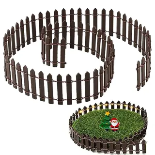 Miniatur Zaun Gartenzaun Aus Holz Garten Deko Micro-Landschaft Zubehör Fairy Garden für DIY Dekorationen Modellbau Garten,Ornament Kleiner Ornament, Zuschneidbar
