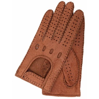 GRETCHEN Lederhandschuhe Womens Peccary Driving Gloves in klassischem Autohandschuh-Design braun 7