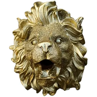Zqkimzi Löwe Wandbrunnen Brunnen Brunnen Auslauf Naturharz Wasserfall Brunnen Auslauf Wasser Garten Ornament Wandkunst Brunnen Teich Wasserbrunnen für Indoor Outdoor