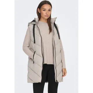 Jdy Steppweste JDYSkylar LIFE HOOD WAISTCOAT OTW NOOS", Damen, 3/4-lange Padded mit Kapuze 15220630 Chateau Gray/Black XS - XS