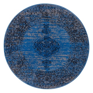 Designteppich Teppich Méridional Jeansblau, HANSE Home, rund, Höhe: 9 mm blau rund - Ø 160 cm x 9 mm
