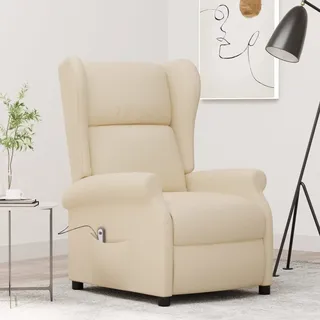 Ohrensessel Mit Liegefunktion Elektrisch Creme Stoff