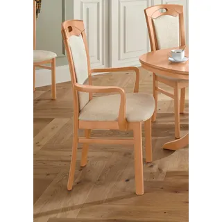 Esszimmerstuhl HOME AFFAIRE "FERDI" Stühle beige (buche, beige) 4-Fuß-Stuhl Armlehnstuhl Esszimmerstuhl Küchenstühle Stühle 1 Stück