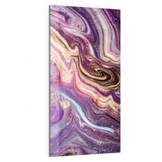 DEQORI Glas-Magnettafel | 50x100 cm groß | Motiv Lebhaftes Paisleymuster | Memo-Board aus Glas | Magnetboard inkl. Magnete, Stift & Tuch für Küche & Büro | Tafel magnetisch & beschreibbar