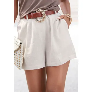 LASCANA Webshorts Leinenhose Beige 40