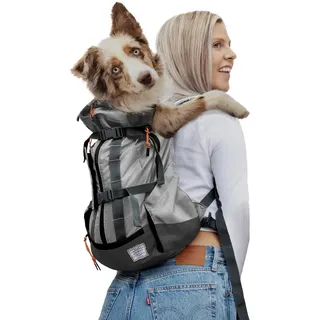 K9 Sport Sack | Hundetrage Verstellbarer Rucksack (groß, Urban 3 - Beton)