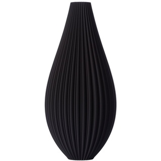 3D Vase Dekovase Sina XL 40cm Nachhaltige Deko Vase Pampasgras Trockenblumen, Bodenvase schwarz