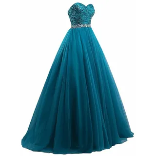 yhfshop Hochzeit Ballkleider,Sexy durchsichtiges Top mit U-Boot-Ausschnitt und Perlen besetztes Partykleid,Crimson,30,Malachite Green,44(US14W),Damen Abendkleid Frau Brautjungfernkleid