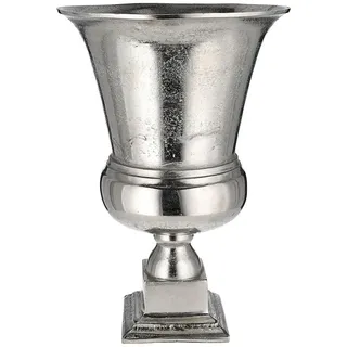 CEPEWA Dekovase Amphore silber 30x43,5x14,5cm Aluminium Blumenvase Vintage-Design Vase