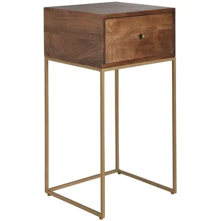KADIMA DESIGN Nachtschrank Mango 40 x 35 x 75 cm Braun
