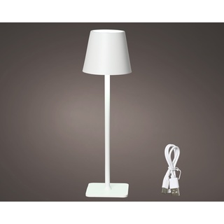 Tischleuchte LED OUTDOOR (DH 11x37 cm) DH 11x37 cm weiß Tischlampe Klemmleuchte Schreibtischleuchte Schreibtischlampe - weiß