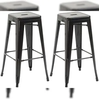 deluke Barhocker MILAN 43 x 76 x 43 cm Schwarz