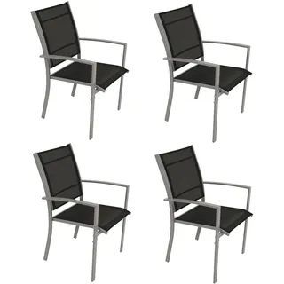 DEGAMO Pino Stapelsessel 55 x 64 x 88 cm schwarz 4 St.