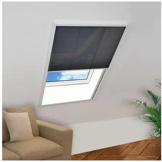 furnicato Moskitonetz Plissee Insektenschutz für Dachfenster 80x100cm Weiß (1 St) schwarz|weiß 80 x 100 cm | 80 cm x 100 cm