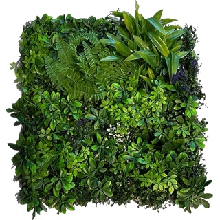 KAIRO | Premium Dschungel Farn Pflanzenwand 50x50cm |Gastronomie Wandverkleidung | Kunstpflanzen Wandmontage Indoor| Regenwald Wandpaneele Pflanzen