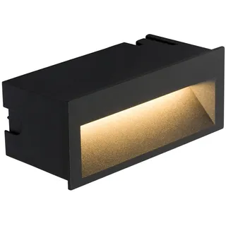 DAWALIGHT Wandeinbauleuchte Treppe Aussen 4W LED 3000K Warmweiß IP65 Wasserdicht Wand Einbauleuchte Außen, Aluminium, Dunkelgrau