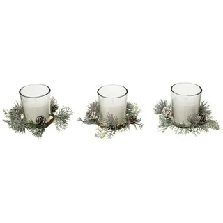 Atmosphera Créateur d'intérieur Duftkerze Duftkerzen für Weihnachten, 3er-Set (Raumduft, Dekokerze) weiß