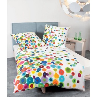 Bettwäsche Mako Satin Digitaldruck Bettwäsche 4 teilig Bettbezug 135 x 200, Janine, Baumolle, 4 teilig, Bettbezug Kopfkissenbezug Set kuschelig weich hochwertig bunt