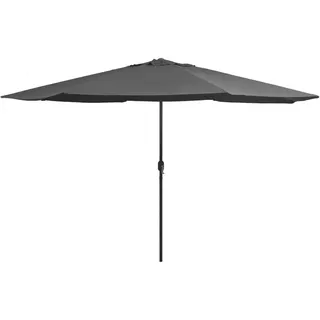 vidaXL Sonnenschirm mit Metall-Mast Ø 400 cm anthrazit