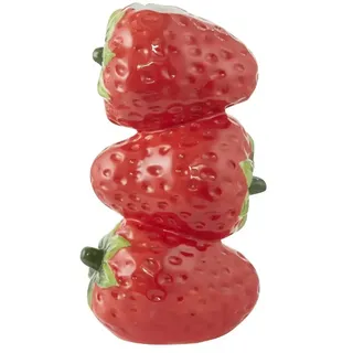 HOME STORY Vase Erdbeeren   ¦ rot ¦ Dolomite ¦ Maße (cm): B: 9 H: 20