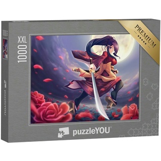 puzzleYOU Puzzle Rosen-Samurai, 1000 Puzzleteile, puzzleYOU-Kollektionen Anime