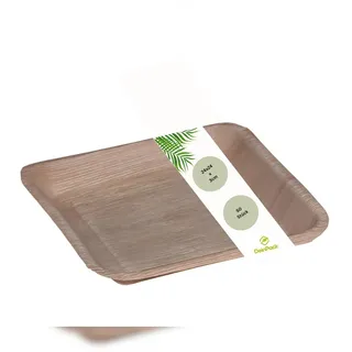 DeinPack 50 Palmblatt Teller eckig 24x24x3cm