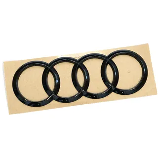 Audi Ringe in Schwarz Heck  schwarz