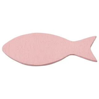 15 Holzstreuteile Fisch rosa 50mm Kommunion Konfirmation Taufe Tischdekoration
