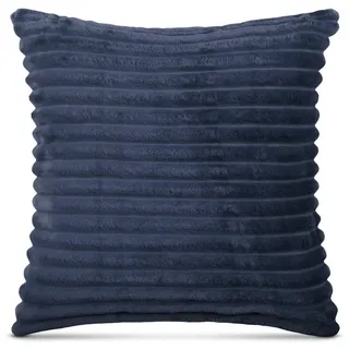 BestLivings Kissenbezug Cord 50 x 50 cm Mitternachtsblau
