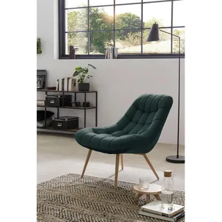 SalesFever Relaxsessel Toulon Samt 76 x 85,6 x 85,6 cm Grün