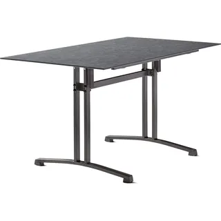 Sieger Gastro-Tisch Klapptisch 140 x 80 x 10 cm Eisengrau/Schieferanthrazit