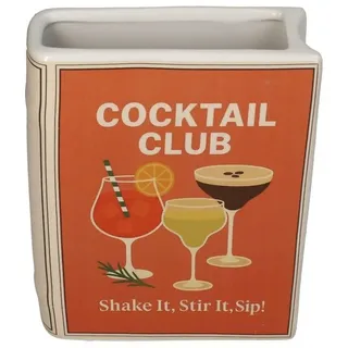 Kersten BV Dekovase Vase Buch, Dolomite - Cocktail Club (1 St) orange