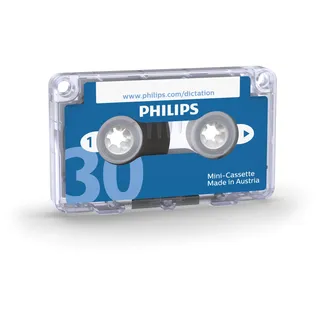 Philips LFH0005 Mini-Kassette, 30 Minuten Aufnahmezeit, 10 Mini-Kassetten