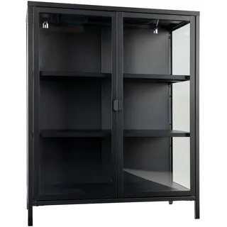 House Nordic Vitrine BRISBANE 80 x 40 x 101,5 cm Schwarz