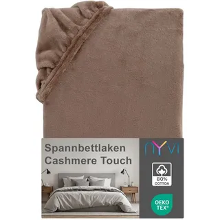 nyvi Spannbettlaken Mikrofaser 90 x 200 - 100 x 200 cm Braun
