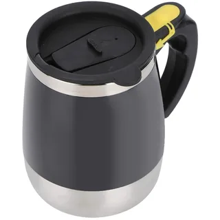 400ML Edelstahl Elektromagnetischer Wasserbecher USB-Aufladung Milchkaffee Selbstrührender Mischbecher mit Ein-Knopf-Schalter für den Heimgebrauch(Schwarz)