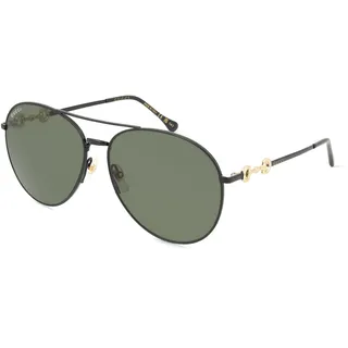 Gucci GG1698S Damen-Sonnenbrille Vollrand Pilot Metall-Gestell, schwarz