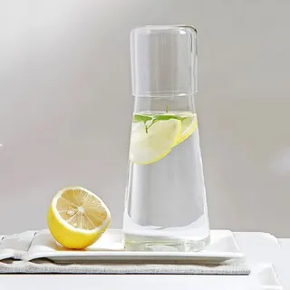 Wasserkaraffe Mit Glas, Für Nachttisch Und Badezimmer, Glasset (800 Ml)
